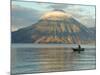 Reflections on Lake Atitlan with Fishing Boat, Panajachel, Western Highlands, Guatemala-Cindy Miller Hopkins-Mounted Photographic Print