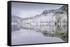 Reflections on Loch Chon in winter, Aberfoyle, Stirling, The Trossachs, Scotland, United Kingdom-John Potter-Framed Stretched Canvas