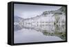 Reflections on Loch Chon in winter, Aberfoyle, Stirling, The Trossachs, Scotland, United Kingdom-John Potter-Framed Stretched Canvas