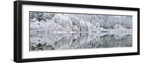 Reflections on Loch Chon in winter, Aberfoyle, Stirling, The Trossachs, Scotland, United Kingdom-John Potter-Framed Photographic Print