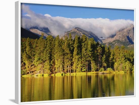 Reflections on Sprague Lake, Rocky Mountain National Park, Colorado, USA-Michel Hersen-Framed Photographic Print