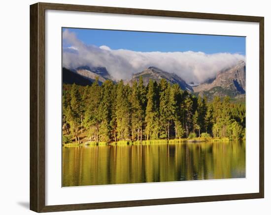 Reflections on Sprague Lake, Rocky Mountain National Park, Colorado, USA-Michel Hersen-Framed Photographic Print