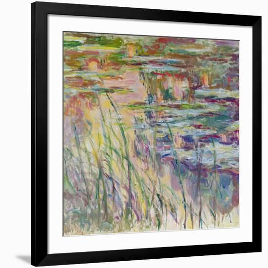 Reflections on the Water, 1917-Claude Monet-Framed Giclee Print