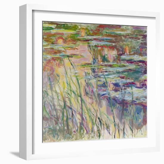 Reflections on the Water, 1917-Claude Monet-Framed Giclee Print