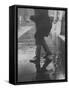 Reflections on Wet Pavement-Emil Otto Hoppé-Framed Stretched Canvas