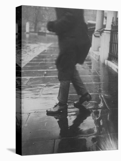 Reflections on Wet Pavement-Emil Otto Hoppé-Stretched Canvas