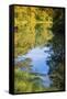 Reflections, Otter Lake, Blue Ridge Parkway, Smoky Mountains, USA.-Anna Miller-Framed Stretched Canvas