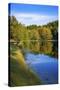 Reflections, Otter Lake, Blue Ridge Parkway, Virginia, USA.-Anna Miller-Stretched Canvas