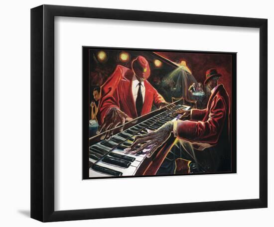 Reflections - Piano Player-Steven Johnson-Framed Art Print