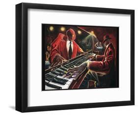 Reflections - Piano Player-Steven Johnson-Framed Art Print