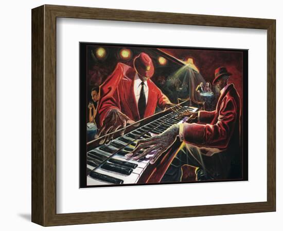 Reflections - Piano Player-Steven Johnson-Framed Art Print