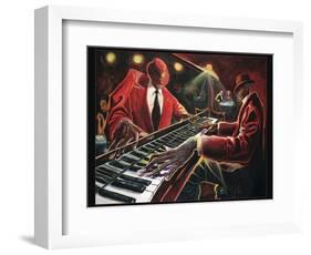 Reflections - Piano Player-Steven Johnson-Framed Art Print