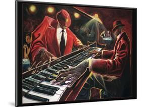 Reflections - Piano Player-Steven Johnson-Mounted Art Print