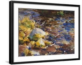 Reflections Rocks and Water, 1908 10 watercolor on paper-John Singer Sargent-Framed Giclee Print