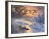 Reflective River (New York City: Ships on the East River, Statue of Liberty in the Distance)-Joseph Pennell-Framed Giclee Print