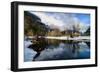 Reflectrion Scene, Mid Winter, Yosemite Falls and Clearing Storm, National Park-Vincent James-Framed Photographic Print