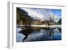 Reflectrion Scene, Mid Winter, Yosemite Falls and Clearing Storm, National Park-Vincent James-Framed Photographic Print