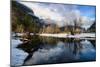 Reflectrion Scene, Mid Winter, Yosemite Falls and Clearing Storm, National Park-Vincent James-Mounted Photographic Print