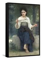 Reflexions, 1893-William Adolphe Bouguereau-Framed Stretched Canvas