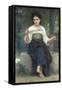 Reflexions, 1893-William Adolphe Bouguereau-Framed Stretched Canvas