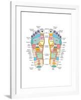 Reflexology Foot Map, Artwork-Peter Gardiner-Framed Photographic Print