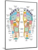 Reflexology Foot Map, Artwork-Peter Gardiner-Mounted Photographic Print