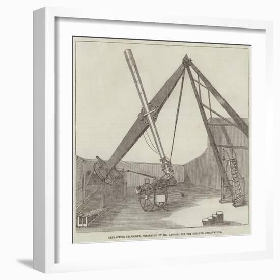 Refracting Telescope, Presented by Mr Lawson, for the Midland Observatory-null-Framed Giclee Print