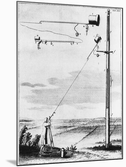 Refracting Telescope Without a Tube, Designed by Christiaan Huyghens C1650-null-Mounted Giclee Print