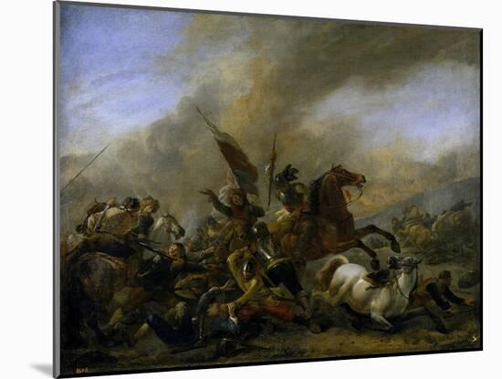 Refriega Entre Tropas Enemigas, 1648-1649-Philips Wouwerman-Mounted Giclee Print