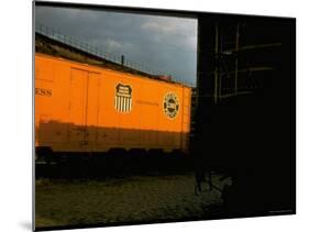 Refrigerated Box Car with the Union Pacific Railroad Logo and Southern Pacific Line-Walker Evans-Mounted Photographic Print