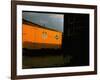 Refrigerated Box Car with the Union Pacific Railroad Logo and Southern Pacific Line-Walker Evans-Framed Photographic Print