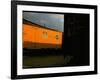 Refrigerated Box Car with the Union Pacific Railroad Logo and Southern Pacific Line-Walker Evans-Framed Photographic Print