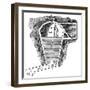 Refrigeration: Sectional View of an Ice House-null-Framed Giclee Print