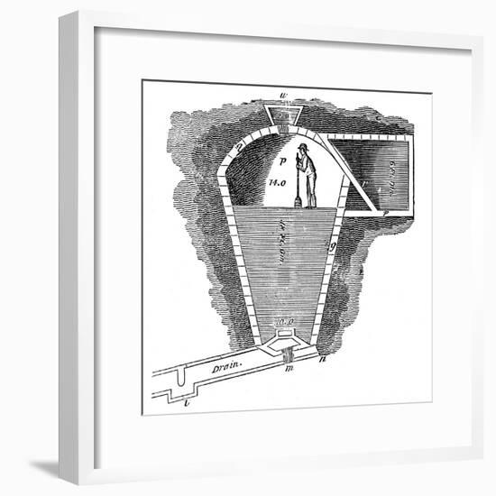 Refrigeration: Sectional View of an Ice House-null-Framed Giclee Print