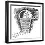 Refrigeration: Sectional View of an Ice House-null-Framed Giclee Print