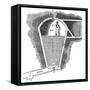 Refrigeration: Sectional View of an Ice House-null-Framed Stretched Canvas