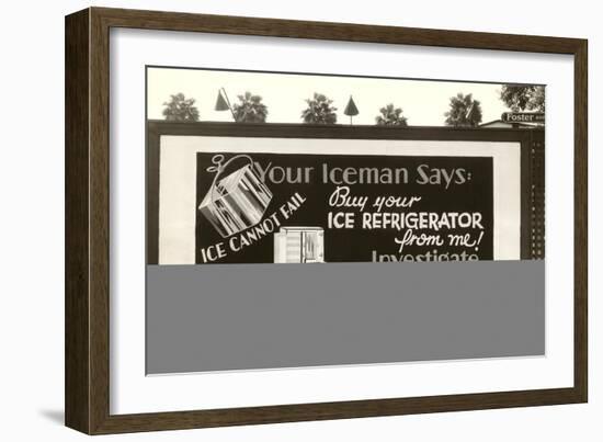 Refrigerator Billboard-null-Framed Art Print