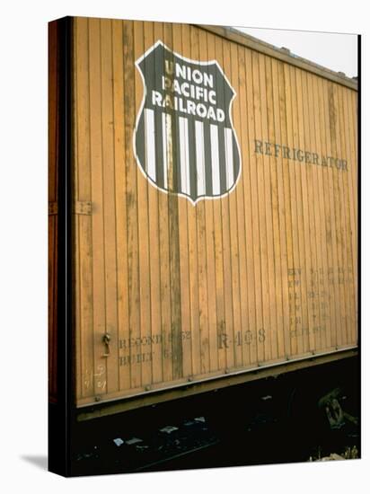 Refrigerator Box Car Showing the Logo of the Union Pacific Railroad-null-Stretched Canvas