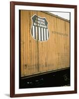 Refrigerator Box Car Showing the Logo of the Union Pacific Railroad-null-Framed Photographic Print