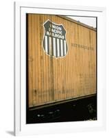 Refrigerator Box Car Showing the Logo of the Union Pacific Railroad-null-Framed Photographic Print