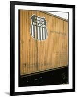 Refrigerator Box Car Showing the Logo of the Union Pacific Railroad-null-Framed Photographic Print