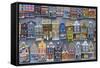 Refrigerator Magnets of Amsterdam Town Homes-Peter Adams-Framed Stretched Canvas