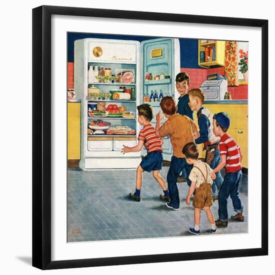 "Refrigerator Raid", February 19, 1955-Amos Sewell-Framed Giclee Print