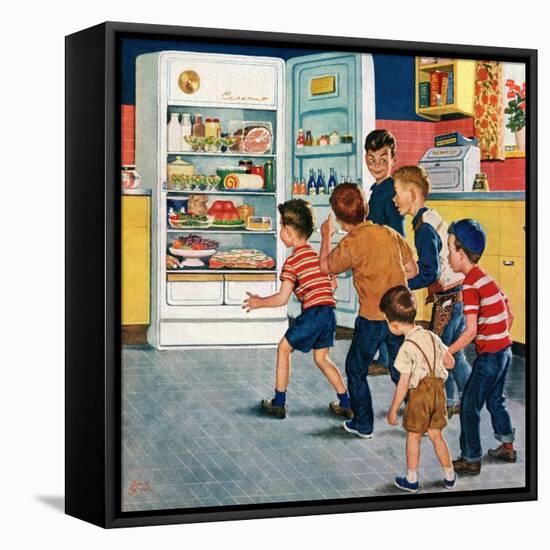 "Refrigerator Raid", February 19, 1955-Amos Sewell-Framed Stretched Canvas