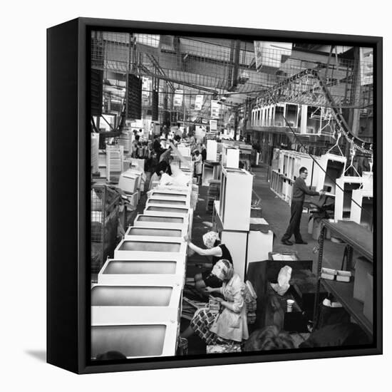 Refrigerators Being Assembled at the Gec in Swinton, South Yorkshire, 1963-Michael Walters-Framed Stretched Canvas