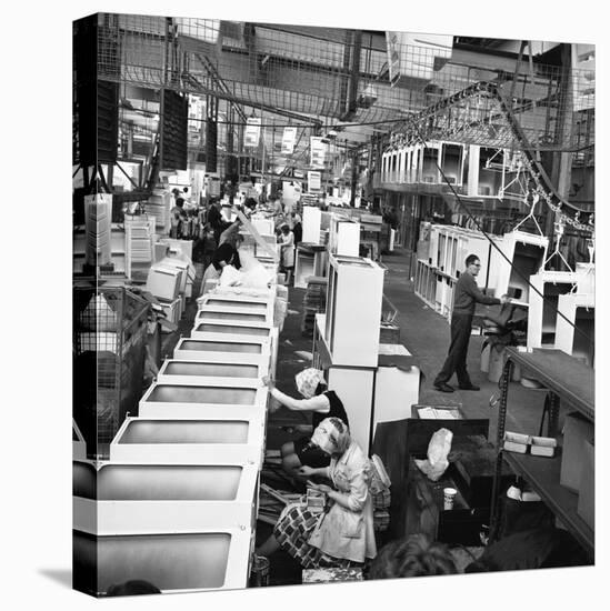 Refrigerators Being Assembled at the Gec in Swinton, South Yorkshire, 1963-Michael Walters-Stretched Canvas