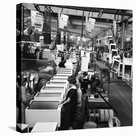 Refrigerators Being Assembled at the Gec in Swinton, South Yorkshire, 1963-Michael Walters-Stretched Canvas