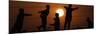 Refugee Children Playing on a Railway Near their Camp at Sunset, in Islamabad, Pakistan-null-Mounted Photographic Print