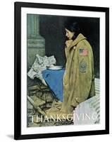 "Refugee Thanksgiving", November 27,1943-Norman Rockwell-Framed Premium Giclee Print