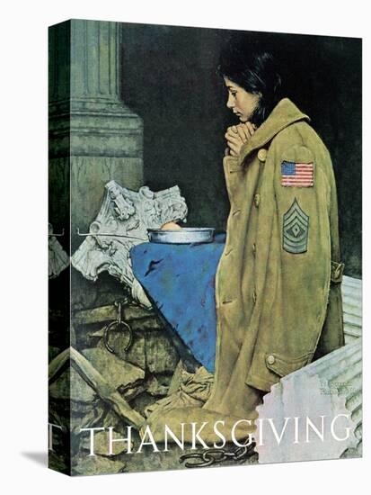 "Refugee Thanksgiving", November 27,1943-Norman Rockwell-Stretched Canvas